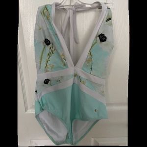 Ted Baker Mint Floral Swimsuit Size 5 (US 12)